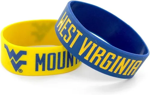 Vista 14 de aminco NCAA - Juego de pulseras de goma de silicona unisex para adultos, paquete de 2