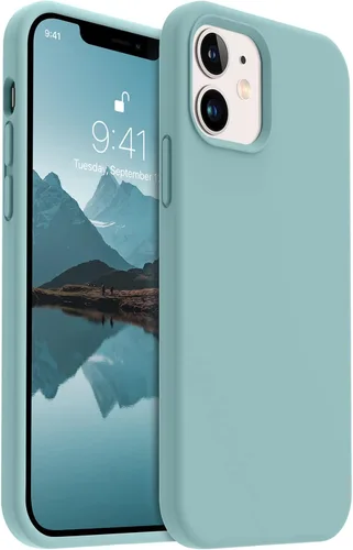 Vista 23 de AOTESIER - Funda para celular, compatible con iPhone 12 y iPhone 12 Pro de 6.1 pulgadas (2020), ultradelgada, goma de silicona líquida suave