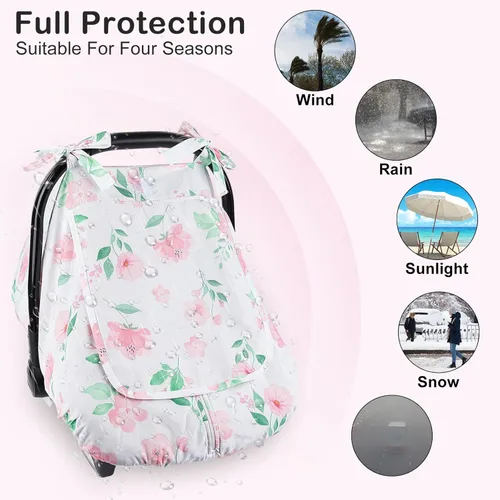 Vista 5 de Unicorn Castle Funda de asiento de coche para bebé, fundas de asiento de coche para bebés, cubierta de asiento de coche transpirable para ventana