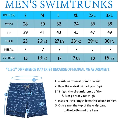 Vista 7 de Biwisy Mens Swim Trunks Quick Dry Swim Shorts with Mesh Lining Funny Beach Shorts