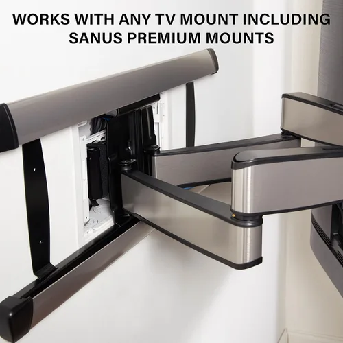 Vista 4 de Legrand - Gestión de cables OnQ, caja multimedia en pared, carcasa de cableado estructurado de doble propósito, caja de almacenamiento empotrada