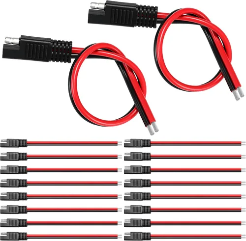 Vista 8 de Frienda Cable de conexión compatible con SAE de 11.8 pulgadas (11.8 in), 2 pines, enchufe único, cable de extensión automotriz para motocicletas