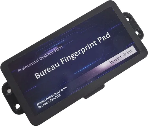 Vista 3 de Crime Scene Bureau Almohadilla de tinta de huellas dactilares, 5.25 x 2.75 pulgadas, tamaño XL
