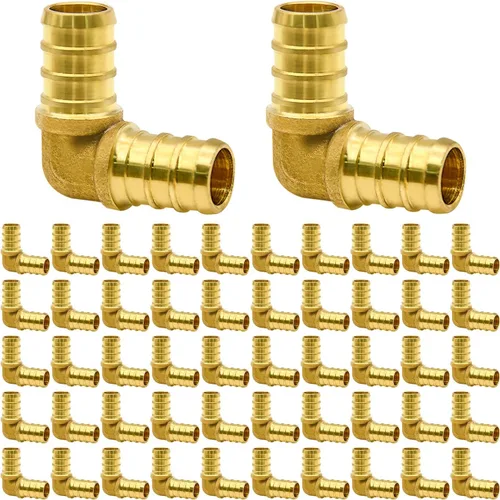 Vista 18 de Paquete de 10 accesorios de codo PEX de 1/2 pulgada, accesorios de latón para tubería PEX
