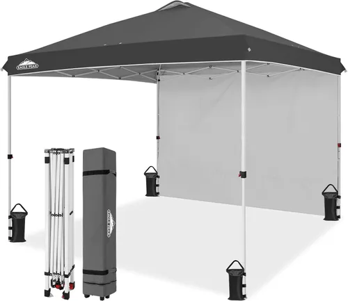 Vista 44 de EAGLE PEAK - Tienda de campaña desplegable con toldo, 1 pared lateral, fácil de montar, tienda para eventos, protección solar para exteriores, bolsa