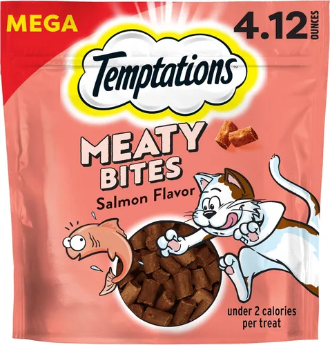 Vista 13 de Temptations Meaty Bites - Golosinas sabrosas y suaves para gatos, sabor a pollo, bolsa de 4.12 onzas