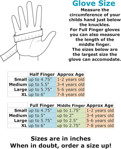 Vista 7 de ZippyRooz Guantes de bicicleta largos para niños pequeños y pequeños