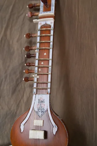 Vista 3 de Sitar miniatura hecho a mano para pieza de exhibición o regalo a amigo músico