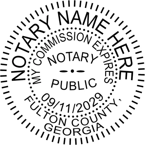 Vista 3 de Georgia Notary Seal Embosser Bundle con sello redondo autoentintado (rojo, 2 artículos)