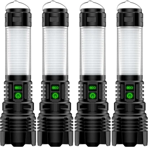 Vista 11 de Linterna LED Recargable de Linterna de 2000 Lúmenes Altos - con Linternas de Camping, Linterna LED Súper Brillante de Largo Alcance para Camping, 5