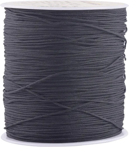 Vista 142 de KONMAY 1 rollo de cuerda de nailon de 150 yardas, trenzado de 0.016 in de nailon Shamballa Macramé/cordón de cuentas, cordón de nudo chino, cuerda