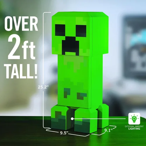Vista 8 de Ukonic Minecraft Legends Creeper - Mini refrigerador de 8 litros, capacidad para 12 latas, luces LED, enfriador termoeléctrico CA/CC, estantes