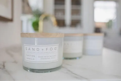 Vista 7 de Sand + Fog Vela perfumada – Vainilla de Tahití – Aromas y tamaños adicionales – Mecha 100% algodón sin plomo – Velas de lujo para ambientar