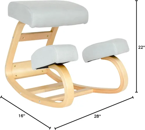 Vista 4 de Sleekform Austin Silla arrodillada (negro) - Taburete balanceado balanceo