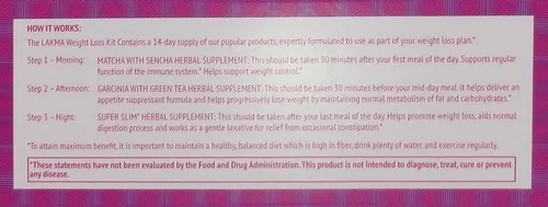 Vista 7 de HYLEYS Lakma Kit de pérdida de peso para 14 días, té verde, 42 bolsas de té