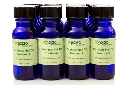 Vista 4 de Cuidado del aceite de uñas para psoriasis de hierbas naturales índigo. Uñas de los pies, uñas de las manos, cuidado de la piel. Alivio