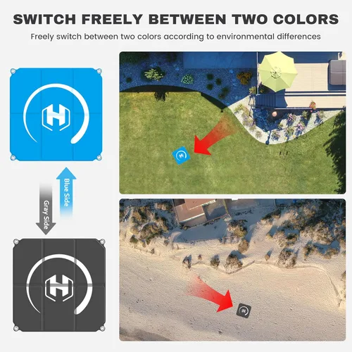 Vista 5 de STARTRC PHOTO Almohadilla de aterrizaje plegable de 2 x 3 de plegado rápido, (22 pulgadas/21.7 in), almohadilla de lanzamiento impermeable de doble