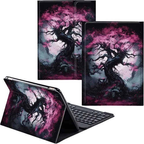 Vista 59 de Para Samsung Galaxy Tab S6 Lite Funda 2022/2020 Teclado Inalámbrico Desmontable Y Cubierta De Soporte De Cuero PU Funda Protectora Para Samsung