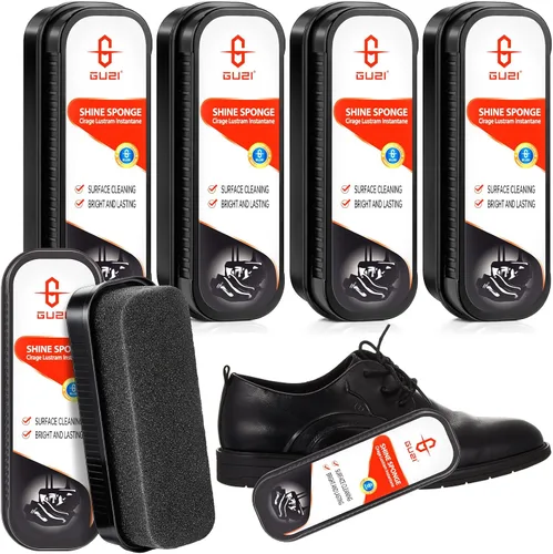 Vista 14 de Loopeer 6 esponjas para brillo de zapatos, brillo instantáneo y portátil, esponja para pulir zapatos para cuero, muebles, zapatos, botas y bolsas
