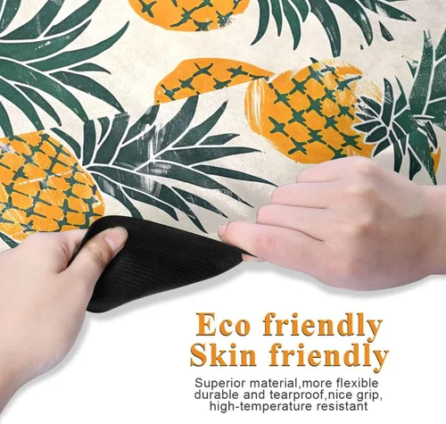 Vista 3 de Pineapples Yoga Mat Non Slip Thick Kids Eco Friendly Rubber Workout Foldable Yoga Mat Women Exercise