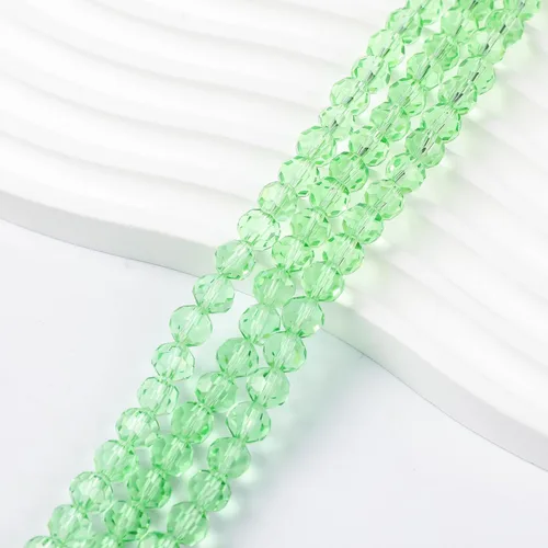Vista 17 de 450 cuentas de cristal redondas ámbar de 0.236 in para la fabricación de joyas