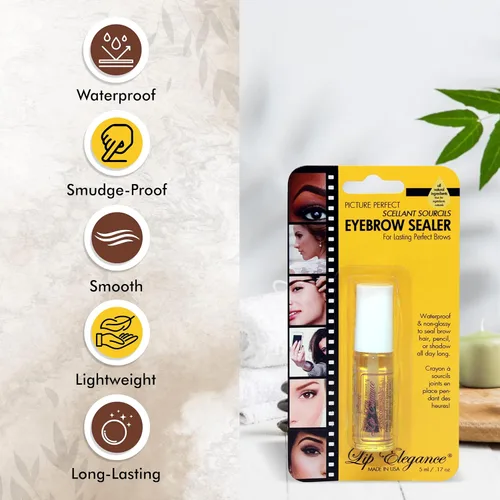 Vista 5 de Lip Elegance Sellador de cejas – Gel transparente impermeable para cejas para una sujeción extrema, 0.17 onzas (paquete de 2)