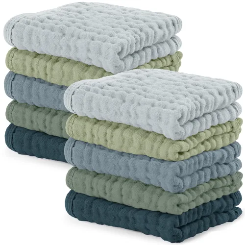 Vista 59 de Comfy Cubs - Paquete de 6 paños de muselina para eructos, 20 x 10 pulgadas, grandes, de 6 capas, 100 % algodón ultra absorbente para babeo