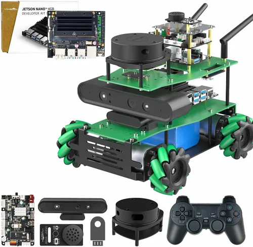 Vista 18 de Yahboom Robot AI Python Programa ROS2 Robot con RPi 5 8GB Powered Robot Educativo AI Módulo de voz Mapeo Navegación 360° Movimiento
