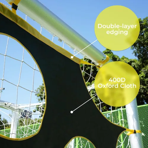 Vista 2 de PodiuMax Soccer Net, with 10 Highlighted Scoring Zones, Portable Soccer Field Equipment, Backyard Shooting Training Football Goal Net