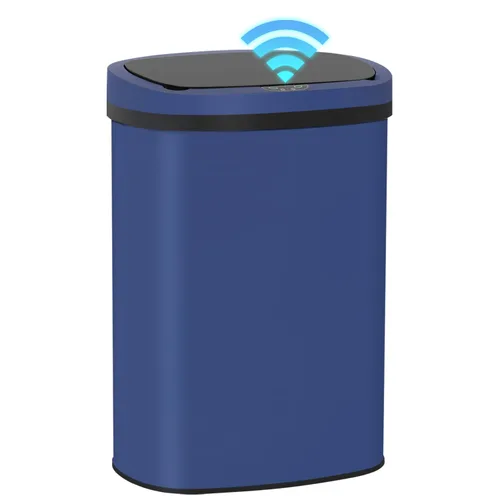 Vista 13 de Bote de basura automático de acero inoxidable de 13.2 galones con sistema de control de olores, sensor de movimiento semicircular sin tacto de 50