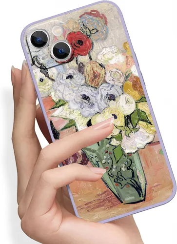 Vista 40 de Van Gogh - Funda para iPhone 12 Pro Max, diseño de ramo de flores en un florero, resistente al agua y a prueba de golpes para iPhone 12 Pro Max