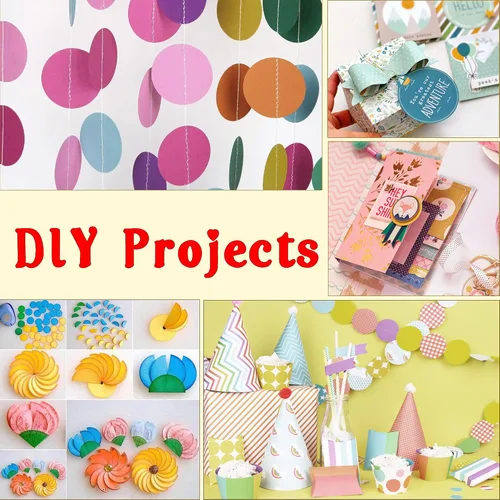 Vista 8 de Ecohu Perforadora Circular de 1 Pulgada para Manualidades, Perforadora de Papel en Forma de Círculo, Perforadora de Palanca para Manualidades