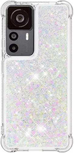 Vista 16 de Funda de silicona transparente con purpurina para Xiaomi Redmi A1 Bling Liquid Clear Star Heart Silicone Bumper a prueba de golpes, funda