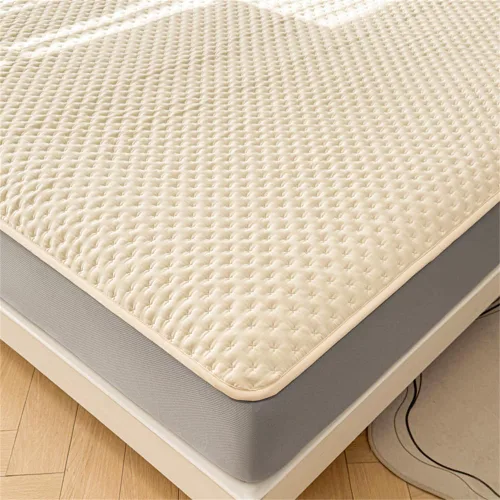 Vista 4 de Mattress Protector, Waterproof Mattress Protector, Fits 6"-20" Mattresses with Deep Pocket, Cooling, Breathable Fitted Sheets, Soft Bed Cover, Beige