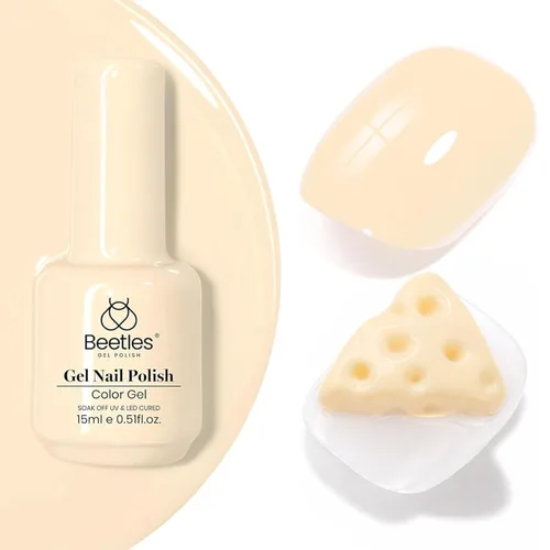 Vista 136 de Beetles - Esmalte de uñas de gel blanco perla, 0.5 onzas líquidas, color blanco perla, brillante, sirena, concha nacarada, esmalte de uñas de gel