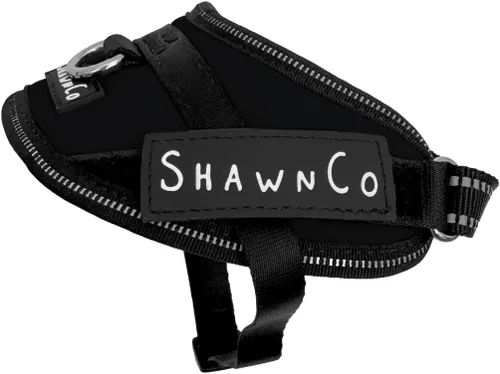 Vista 16 de ShawnCo Essential Pro - Arnés para perro, chaleco sin tirones para mascotas con 3 clips para correa y parches laterales removibles y reflectantes