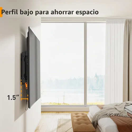 Vista 4 de Perlegear Soporte de pared inclinable para televisores de 37 a 82 pulgadas
