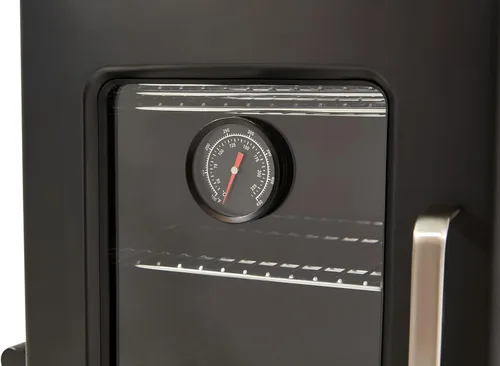 Vista 12 de Parrilla vertical grande para ahumar propano con 4 estantes para barbacoa de gas al aire libre con control de temperatura, diseño resistente