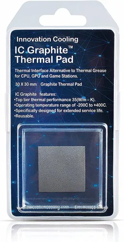 Vista 6 de Almohadilla Térmica de Grafito Innovation Cooling – Reemplazo Permanente para Pasta/Grasa Térmica (30 X 30 mm)