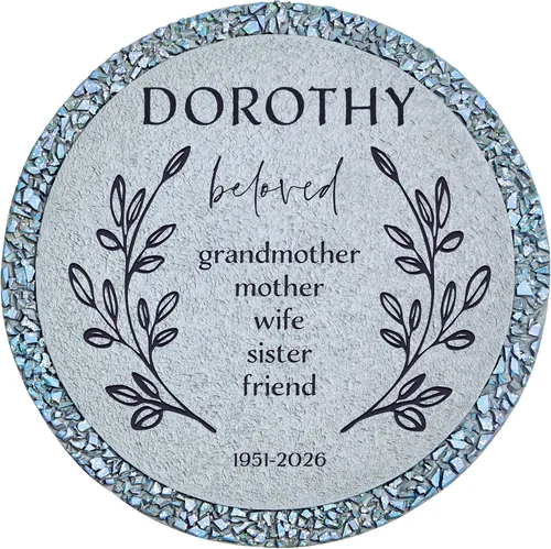 Vista 11 de Let's Make Memories Piedra conmemorativa de cruz personalizada - Condolencias - Marcador de jardín