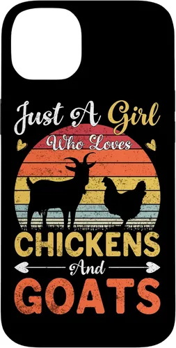 Vista 15 de Vintage Just A Girl Who Loves Chickens and Goats Farmer Gift Case for iPhone 17