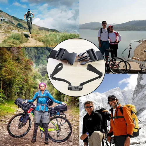 Vista 5 de Correa de pecho para mochila, 2 juegos de correas de esternón para mochilas, accesorios para mochila al aire libre para adultos