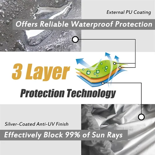 Vista 5 de Frelaxy Funda para Kayak 420D, Fundas Resistente al Agua y a los Rayos UV para Kayak de Alta Resistencia para Almacenamiento al Aire Libre, Funda