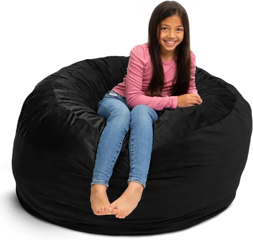 Vista 23 de ULTIMATE SACK Sillón tipo puf de 5 pies, puf de gran tamaño para adultos, cómodo sillón tipo puf, sofá tipo puf para tumbarse, sofá tipo puf