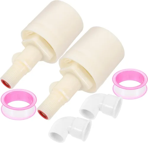 2pcs Water Float Valve Set Traditional Inlet Float Valve for Water Tank Automatic Level Control with Threaded Connection Suitable for Livestock and