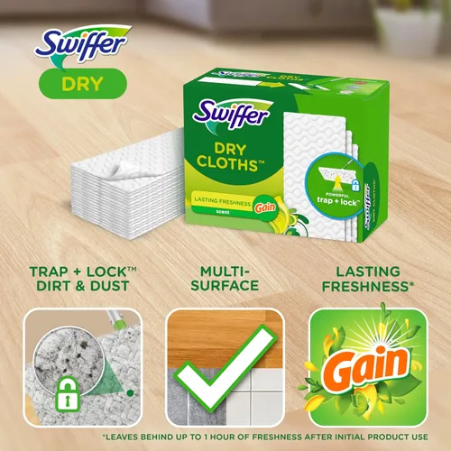 Vista 2 de Swiffer Recambios de paño seco para barrido, Gain Original, 32