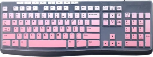 Vista 5 de Funda de teclado ultradelgada de silicona para PC de escritorio compatible con teclado inalámbrico Logitech MK295 MK275 MK270, teclado Logitech K200