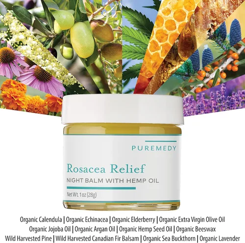 Vista 5 de Puremedy Crema homeopática natural para alivio de rosácea, 1 onza