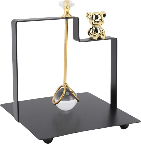 Vista 3 de Zunate Square Metal Napkin Dispenser with Bear Handle, Modern Iron Tabletop Holder for Kitchen, Restaurant, Hotel, and Home Dining Table Decor in