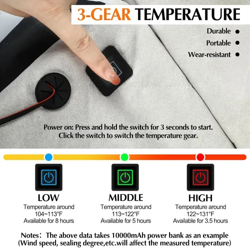 Vista 3 de Thyle Portable Heated Seat Cushion for Bleachers Foldable Heating Cushion 3 Mode Adjustable Heated Stadium Chair Bleacher Seat for Bleachers Indoor